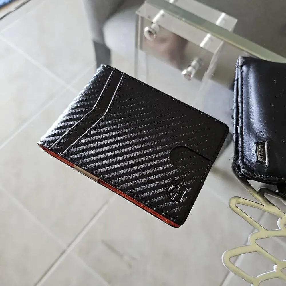Wallet for Men Gifts 12 Card Slots ID Window With Money Clip Minimalist RFID
